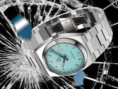 Mineraalglas horloge