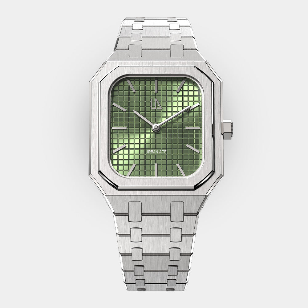 Apex groen herenhorloge vierkant