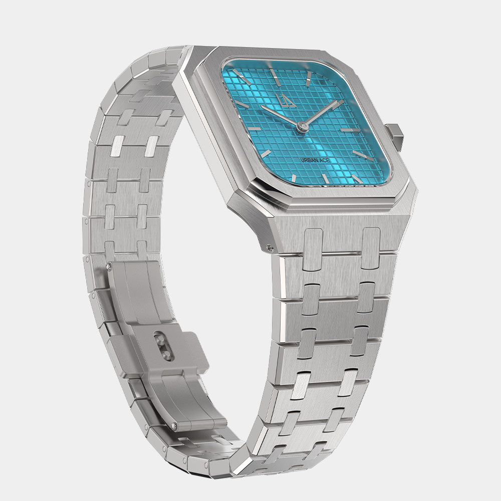 turquoise heren horloge