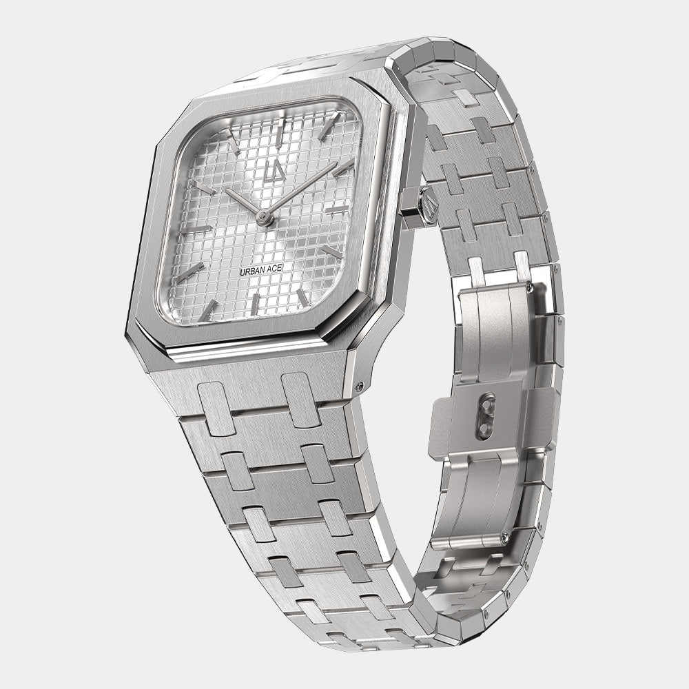 Wit vierkant horloge