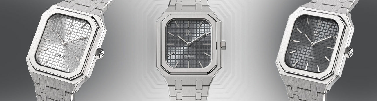 Horloge vierkant zilver