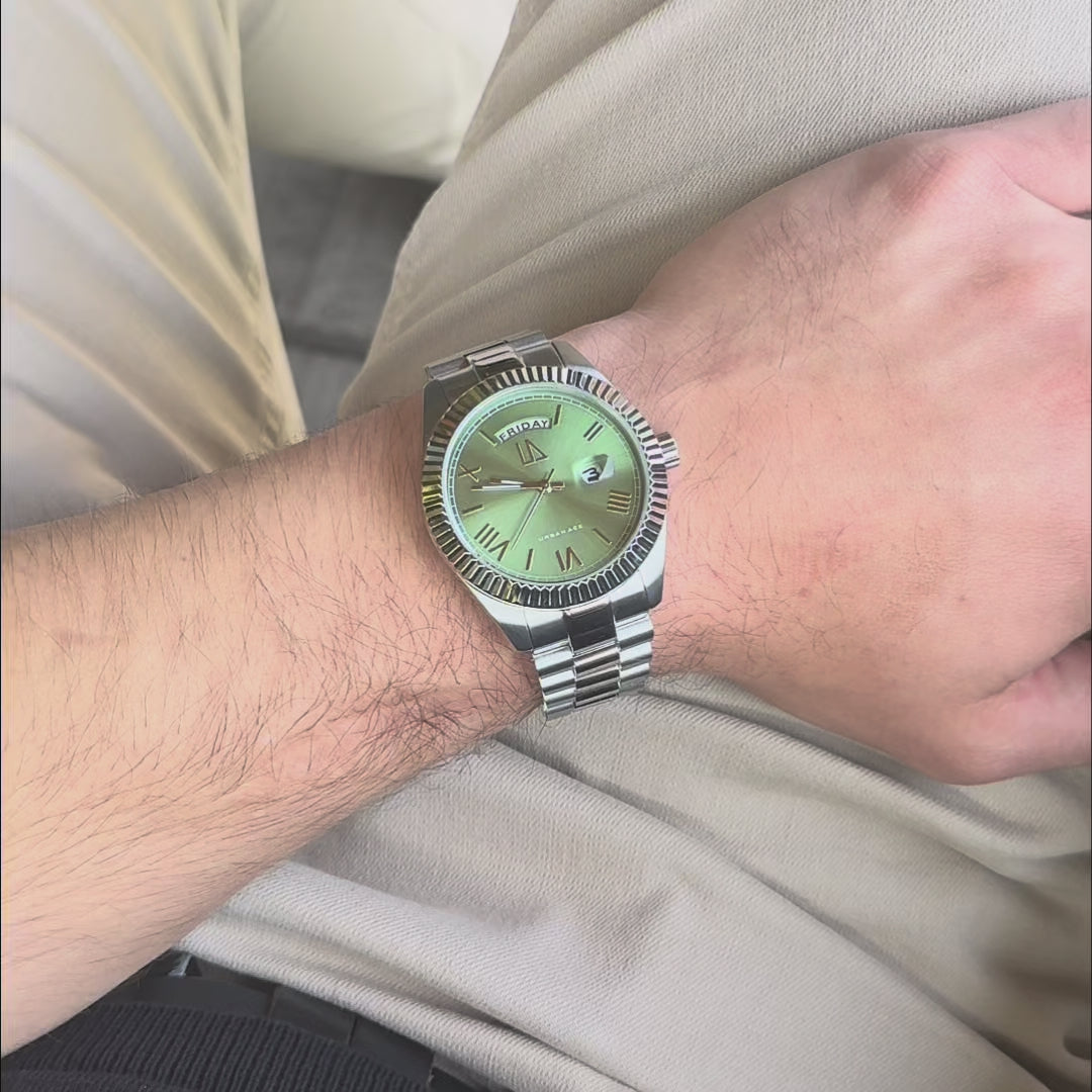 Zephyr Titan olijf groen horloge man