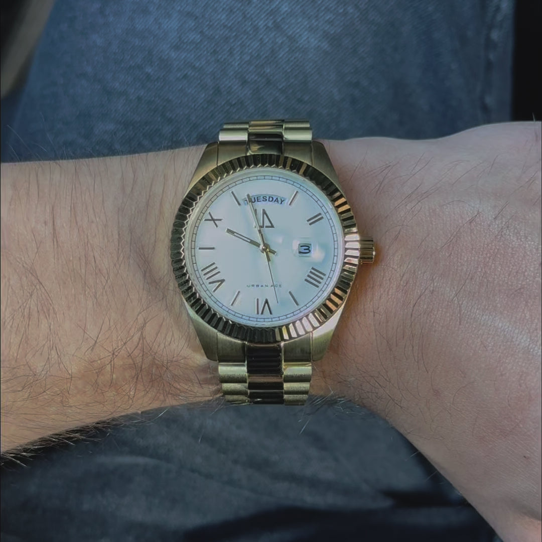 Gold White horloge