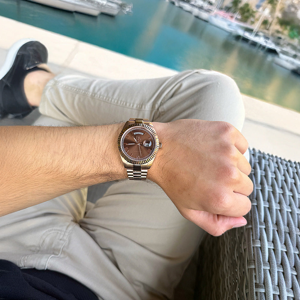 Zephyr chocolade horloge man