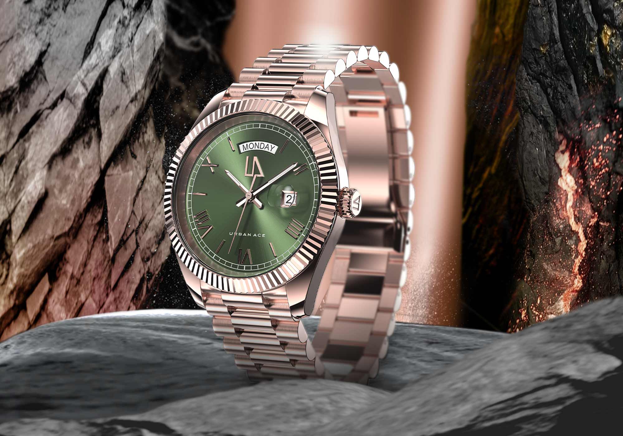 Zephyr Rose Gold horloge