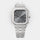 Apex Metal Grey vierkant zilveren horloge
