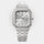 Apex White vierkant zilveren horloge