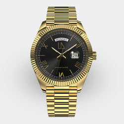Coole schwarzgoldene Herrenuhr