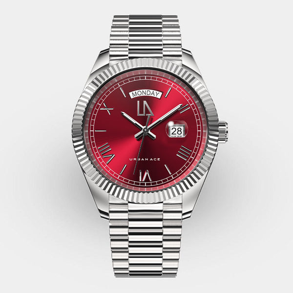 Urban Ace watch with red dial Urban Ace Cherry red
