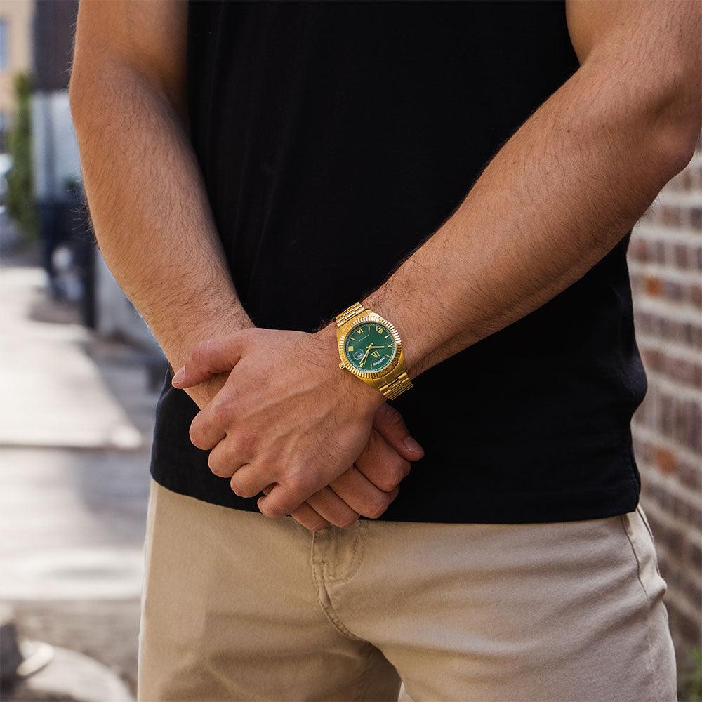 Emerald dial watch online