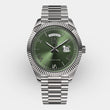 Olijfgroen heren horloge